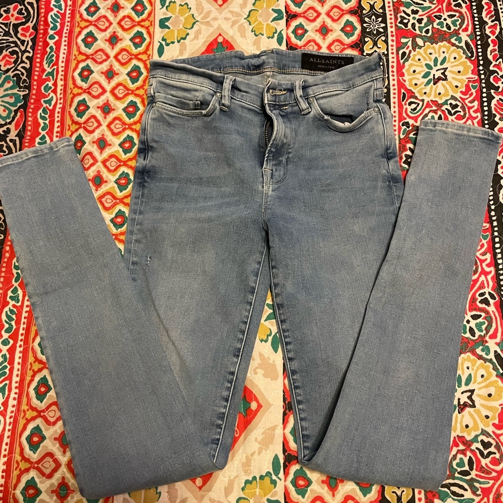 All Saints Women Skinny Jean Sz W25
